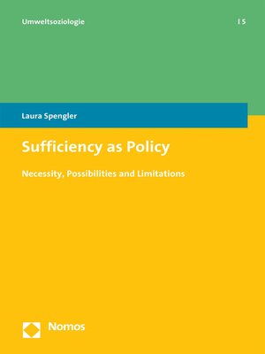 cover image of Sufficiency as Policy